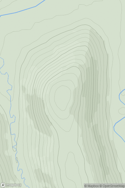 Thumbnail image for Whiteside Hill [The River Tweed to the English Border] [NT080220] showing contour plot for surrounding peak